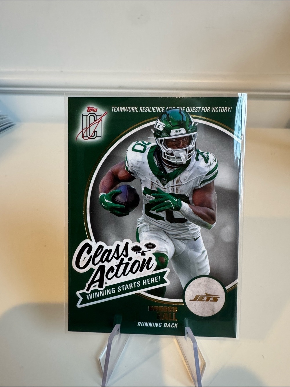 🔥 2025 Breece Hall Topps Signature Class Action Card #jets